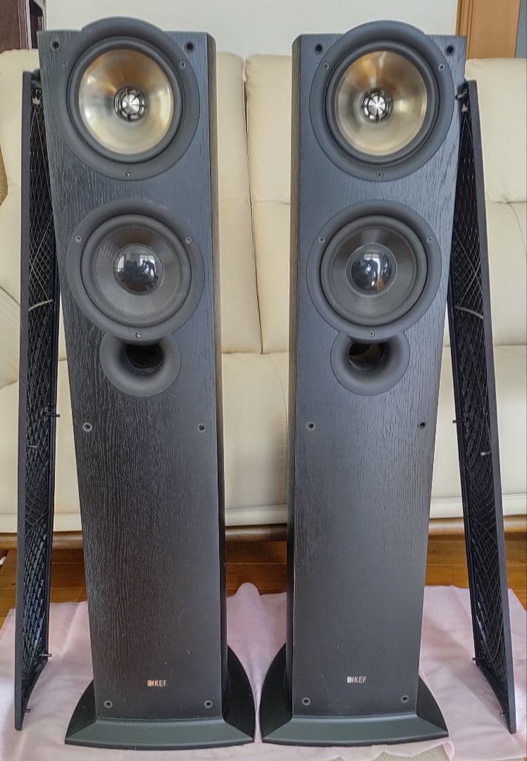 KEF iQ50 美品 トールボーイスピーカー 付属品一式 ベルデンケーブル ①