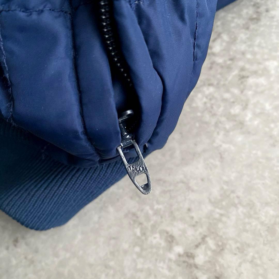 名作 80s 黒タグ エディーバウアー ダウン プルオーバー 紺 L