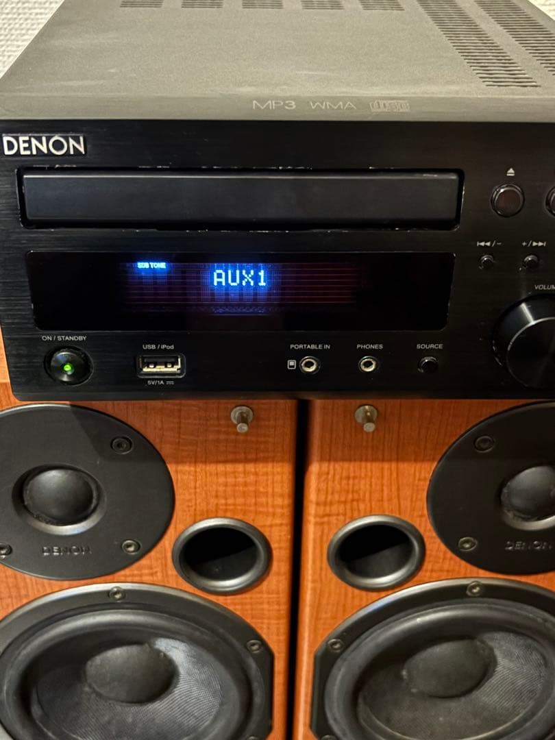 【DENON】 RCD-M38-K ブラック 2スピーカーセット