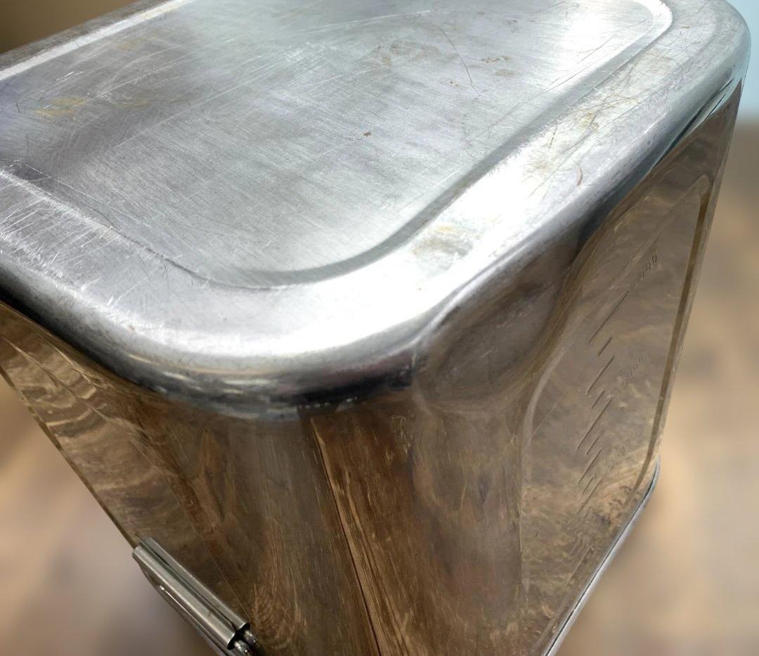 ユキワ 18-8ステンレス 角深型キッチンポット 5個セット 手・目盛・蓋付 ②