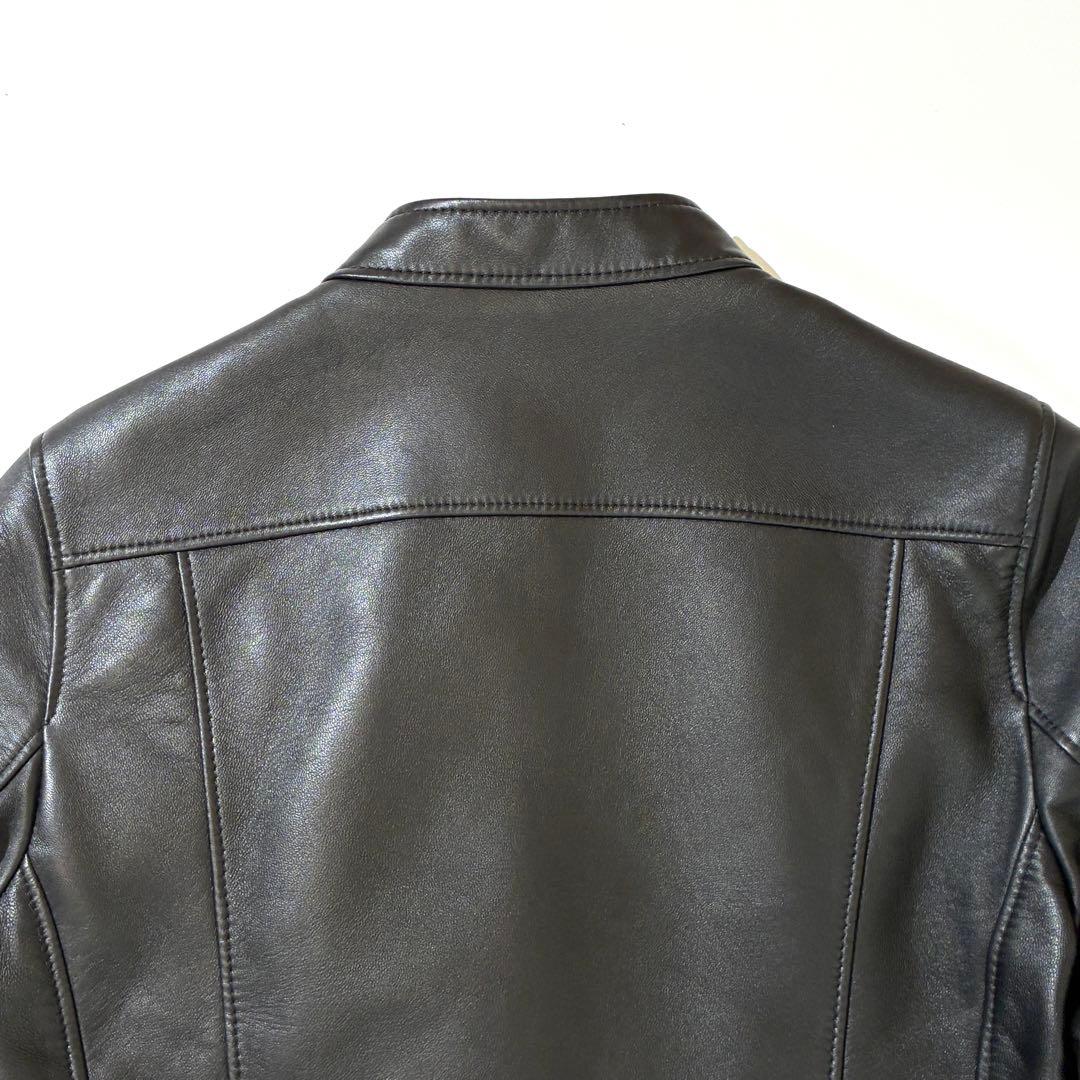 良品★ coach コーチ シングルライダースジャケット ラムレザー レディース