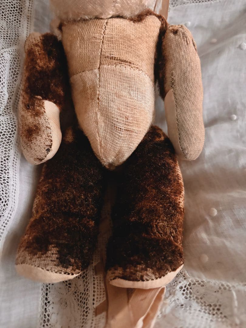 パンダベア　可愛いボロベアくん　アンティークベア　ヴィンテージベア