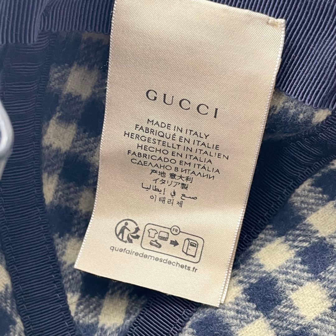 【✨未使用級】 グッチ ベースボールキャップ ジャンボGG コットン レザー