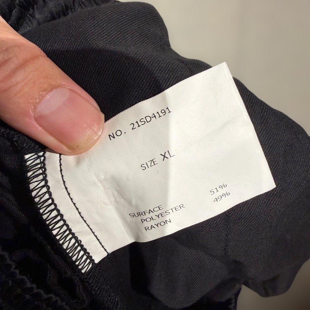 DELUXE x EVISEN メンズ ブラック サテン セットアップ XL