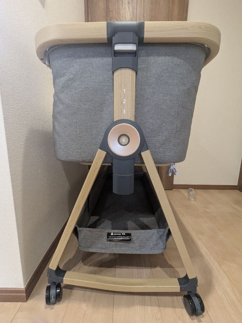 HZDMJベビーベッド グレー