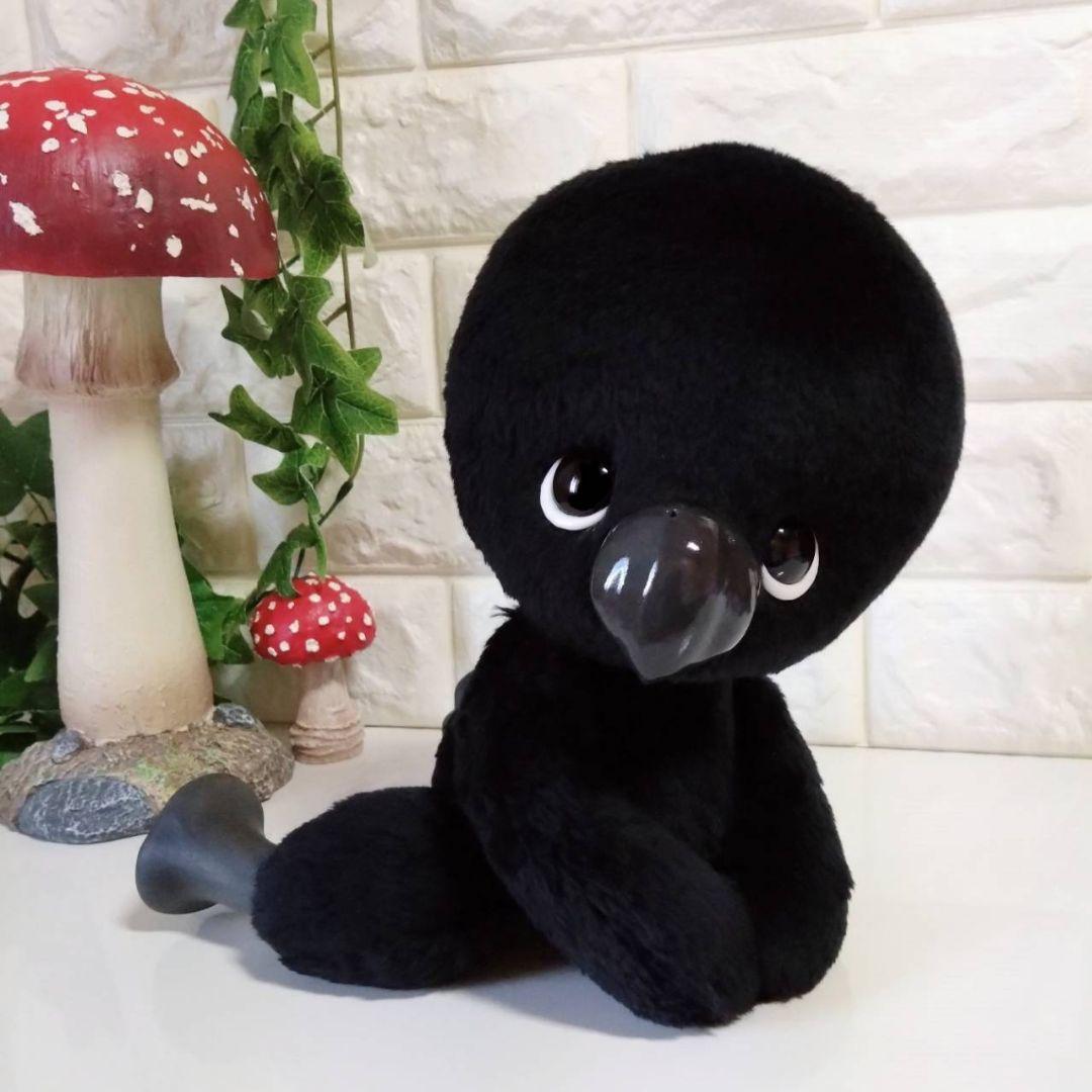 ぬいぐるみ✽アートドール✽カラスのかーくん✽手足可動✽デラックスサイズ