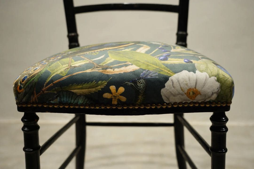 ナポレオンチェア　サロンチェア　椅子　シノワズリ　フランス　アンティーク　孔雀