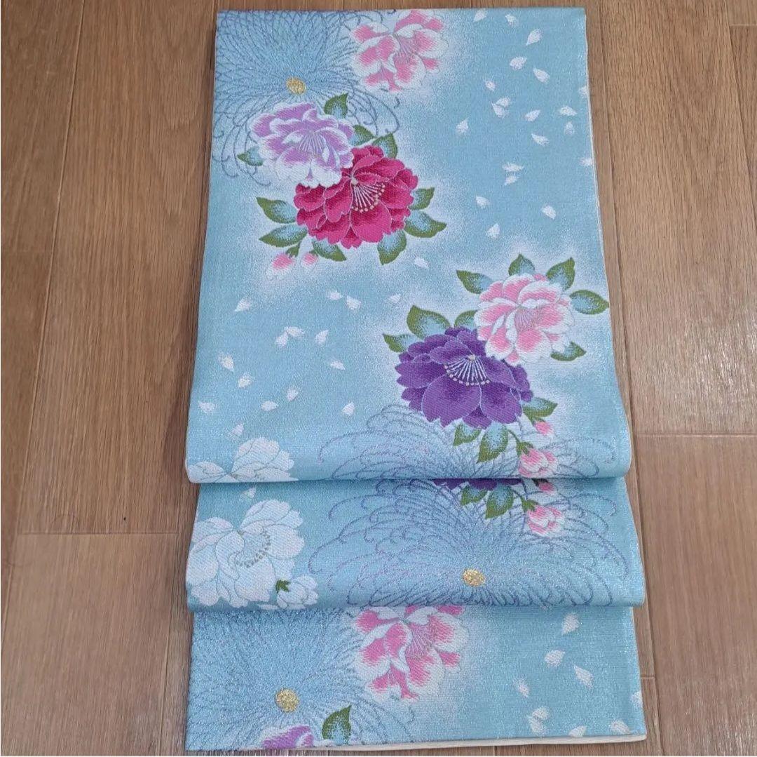 専用 長襦袢セット 正絹振袖 ブルーラメ入り金彩辻ヶ花 成人式 に最適