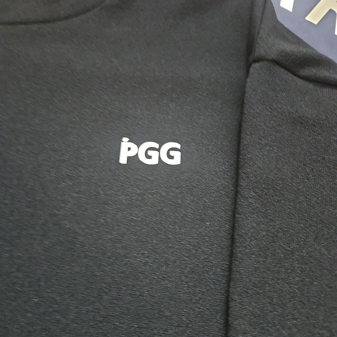 PGGロゴ入り黒長袖セーター