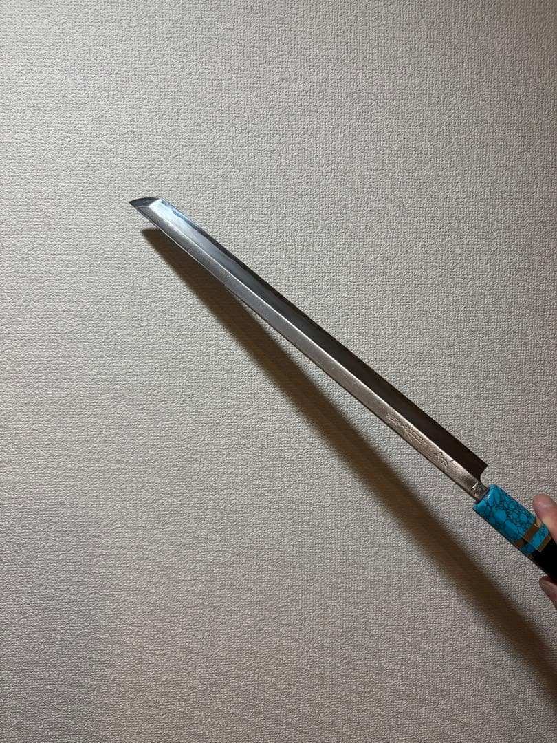 有次 刺身包丁 先丸 白ニ鋼 特製　尺. 刃渡り32cm 日本製