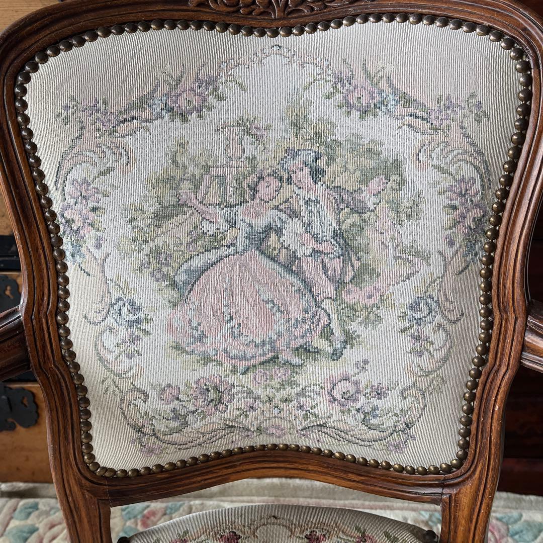 ②バラ売り不可　①〜④セット販売のみ　ロココ調 ゴブラン織り 猫脚　応接セット