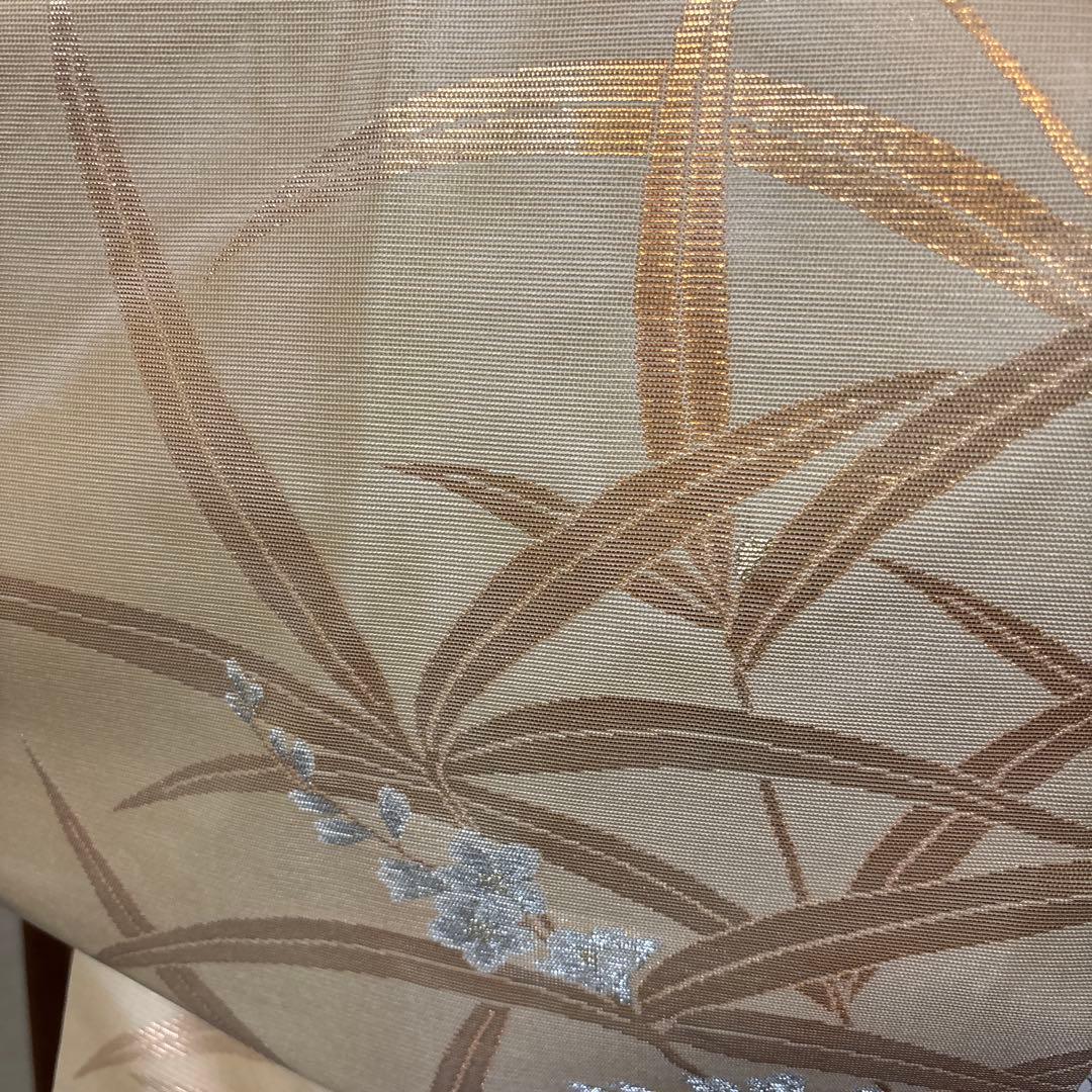 未使用級 美品 単衣　紗紬風　小紋 夏　フルセット 高級化繊