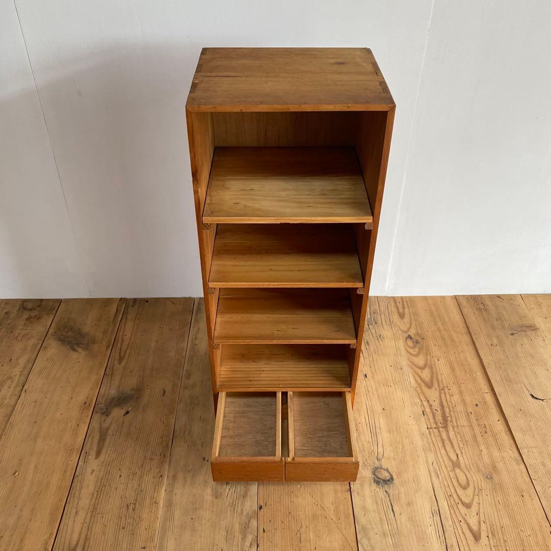 アンティーク 木製 オープンラック 飾り棚 引き出し 昭和レトロ z678