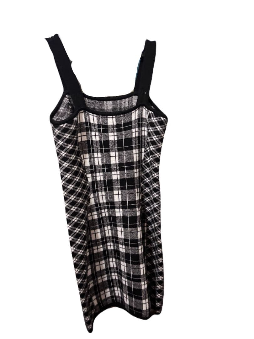 フェザーチェックアンサンブルワンピース　タイト　LIP SERVICE