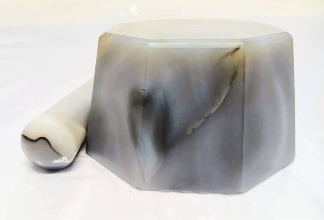 瑪瑙　メノウ　乳鉢　乳棒　骨董　レトロ　アンティーク