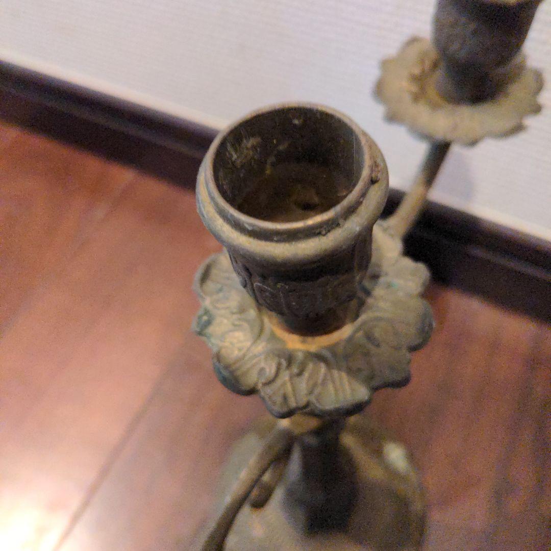 3灯式　フランスキャンドルホルダー　アンティークキャンドルスタンド　　 真鍮