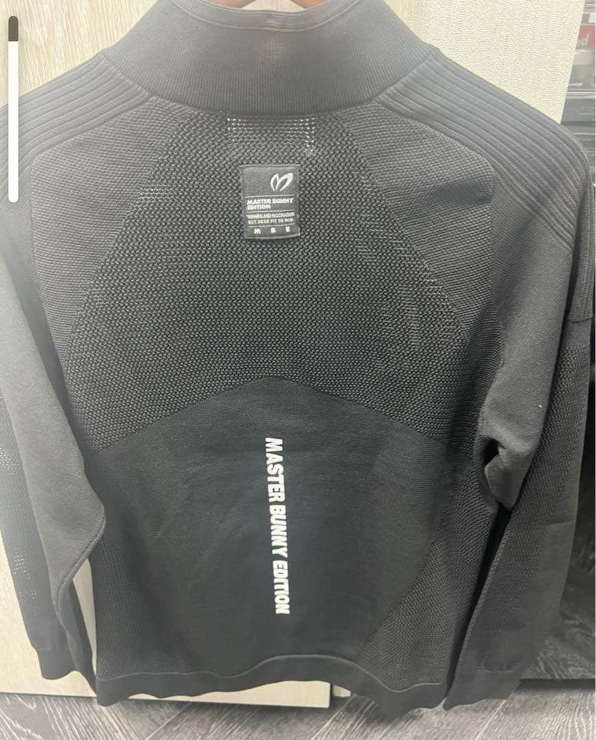 マスターバニー　ピンドッド柄ジャガード フルジップカットソージャケット　パーカー