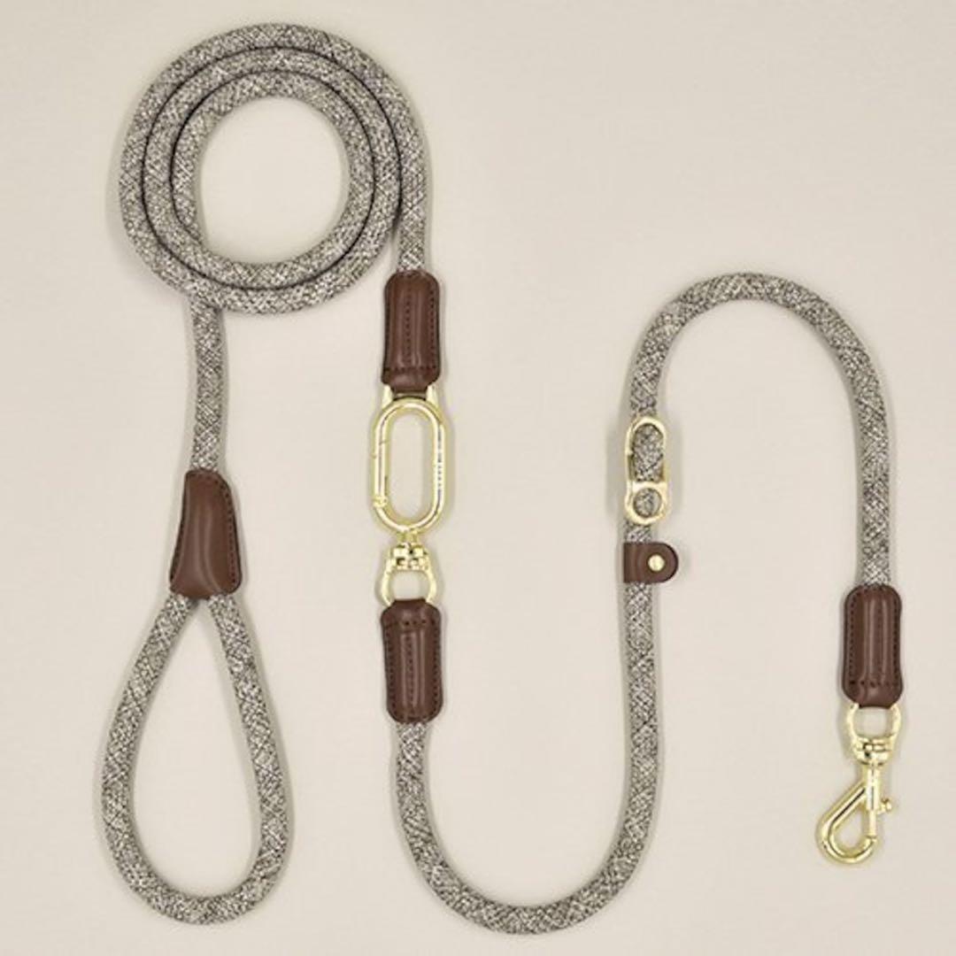新品 HIGH5DOGS ハンズフリーリード　ショルダー 8mm ベージュ