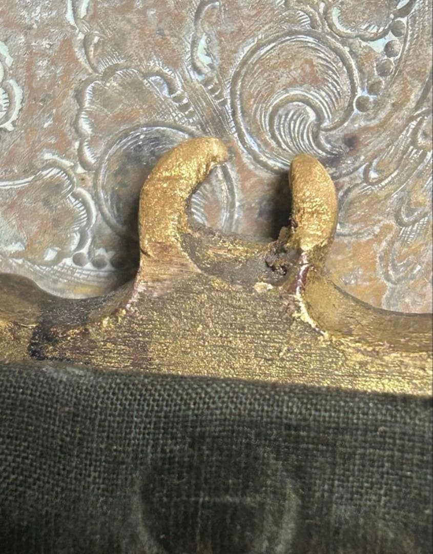 フランスアンティーク写真立て　インテリアフォトスタンド　赤ちゃんの写真入り