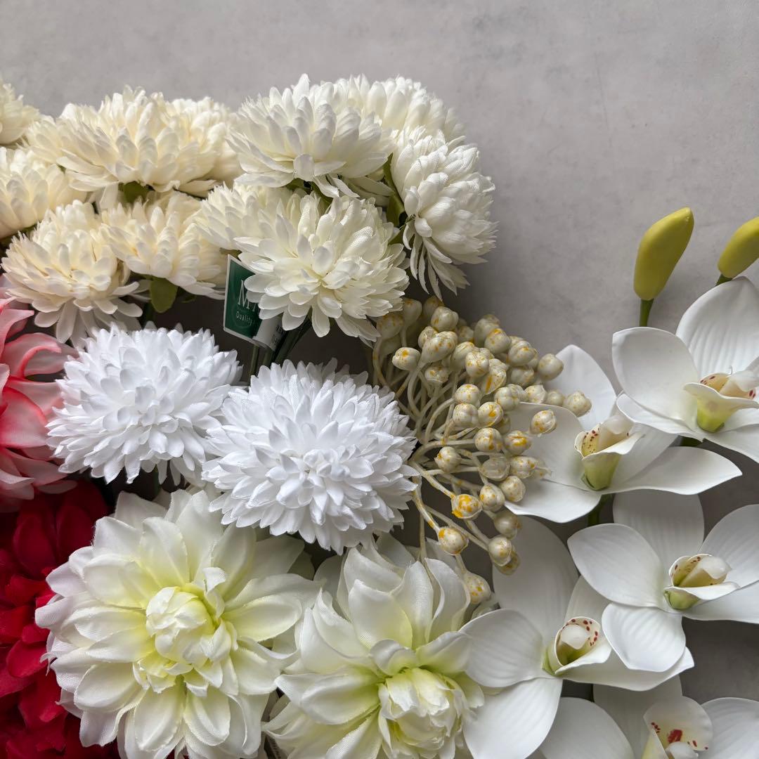 東京堂　アーティフィシャルフラワー　まとめ売り　紫陽花　ベリー　蘭　ダリア