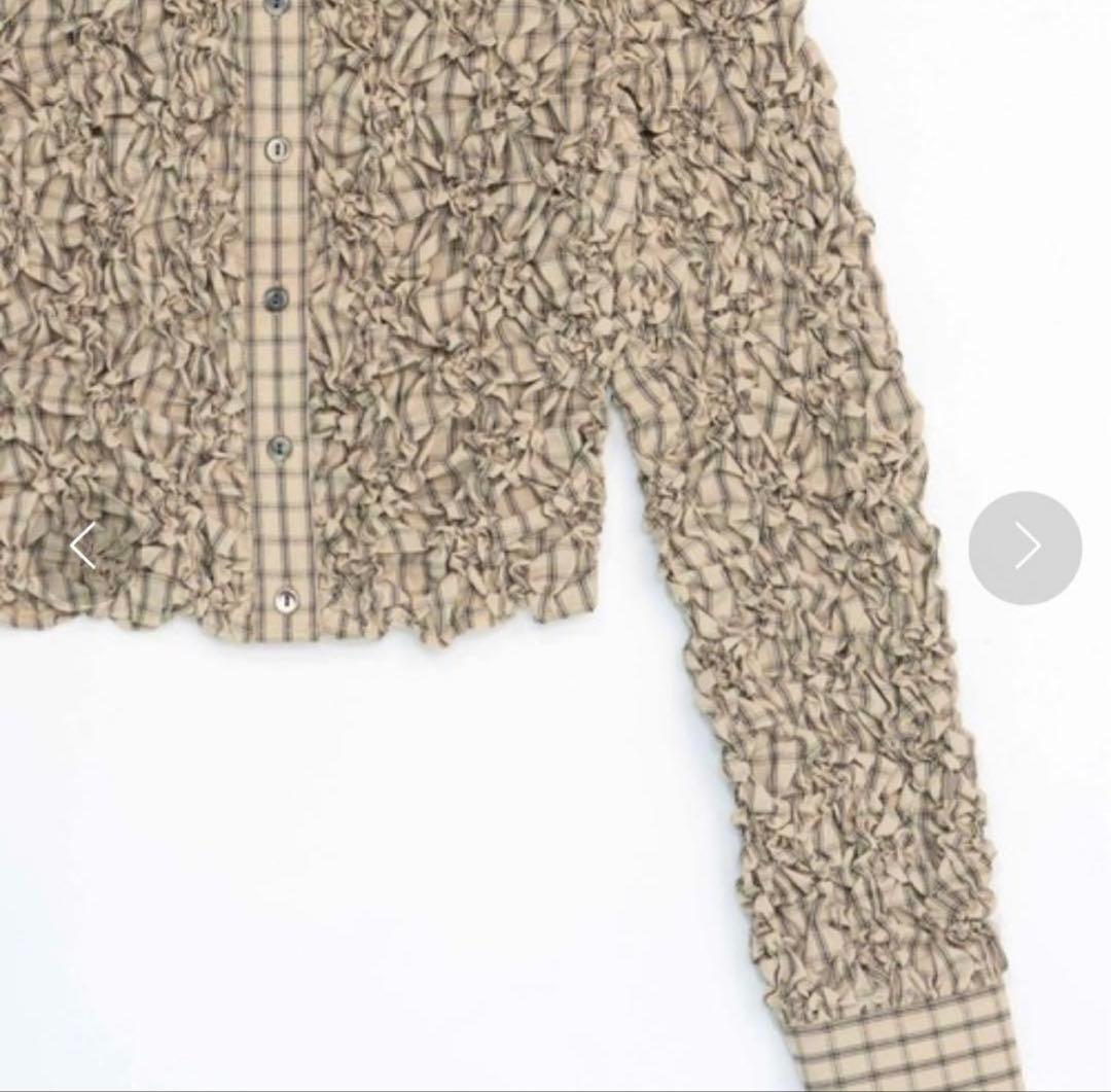 MAISON SPECIAL チェックシャーリングショートシャツ