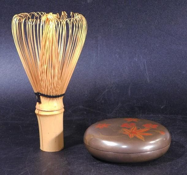 【茶道具　平安　銀地春秋蒔絵　時代香合】