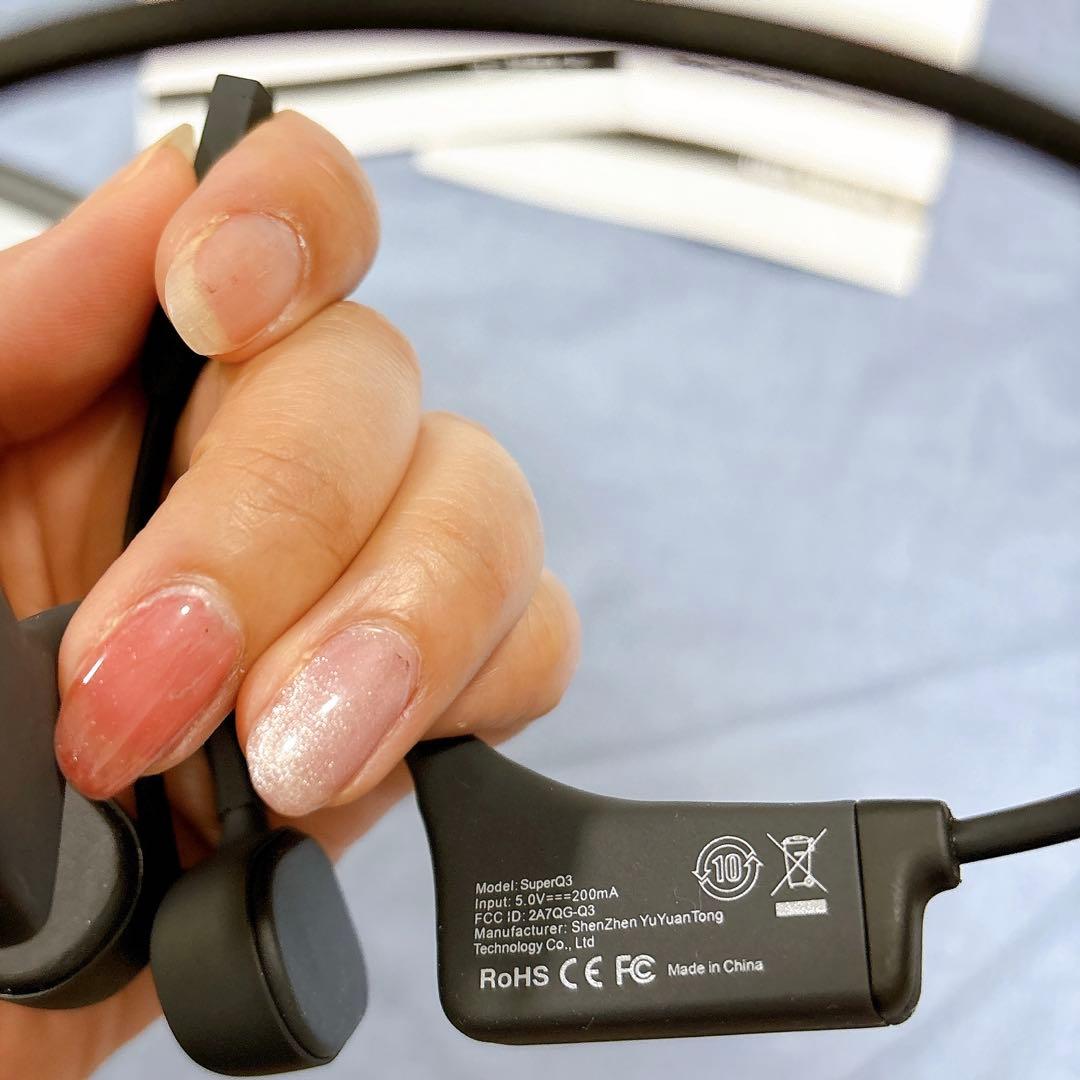 Super@3 Pro 骨伝導イヤホン Bluetooth マイク付 テレワーク