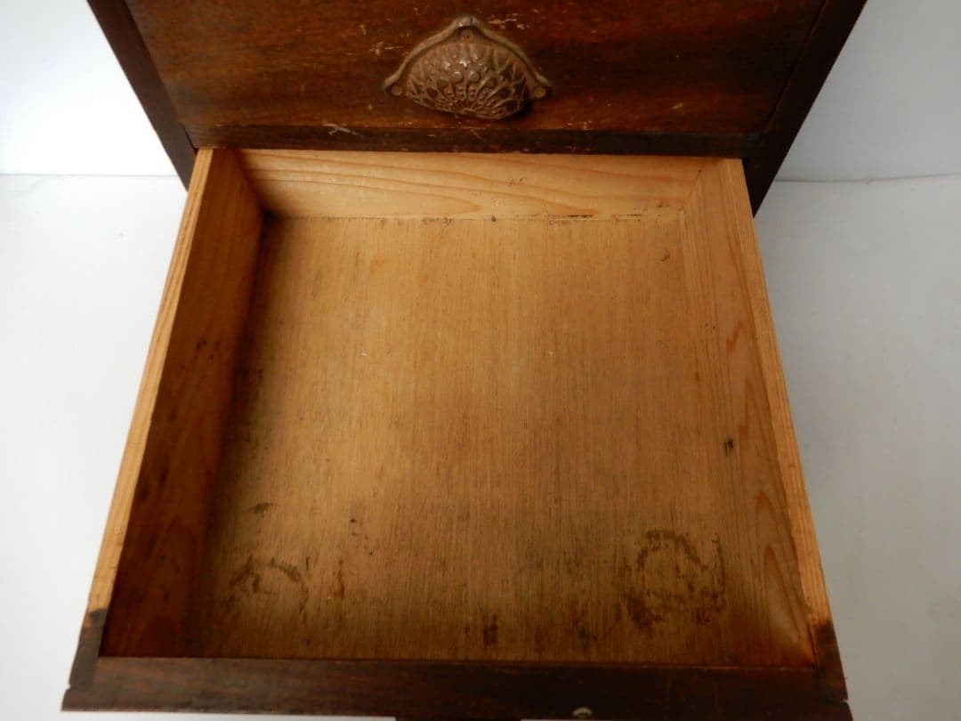 【昭和レトロ アンティーク】引き出し 引き戸 五段