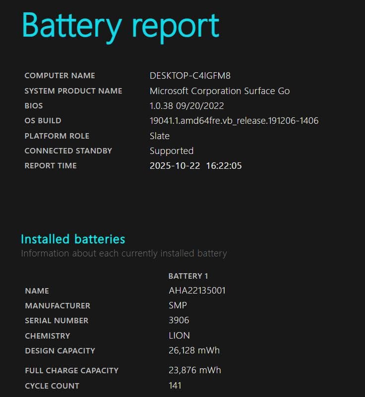 Windowsタブレット本体 Microsoft Surface Go 128GB 1824