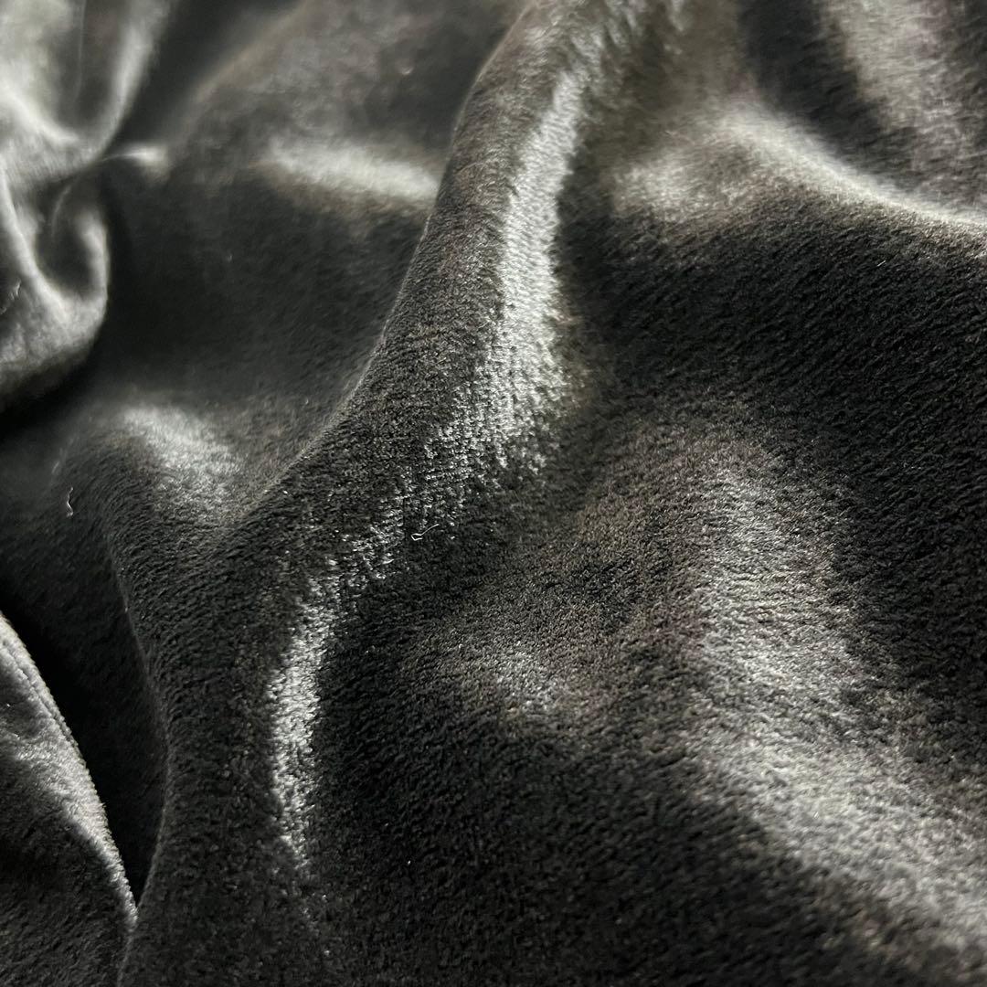 【ラルフローレンパープルレーベル】ハイネックベロアワンピース☆シルク混☆黒☆S