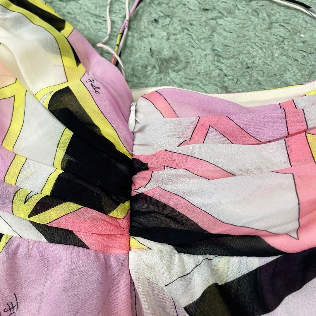 【美品】EMILIO PUCCI エミリオプッチ シルクキャミソールトップス