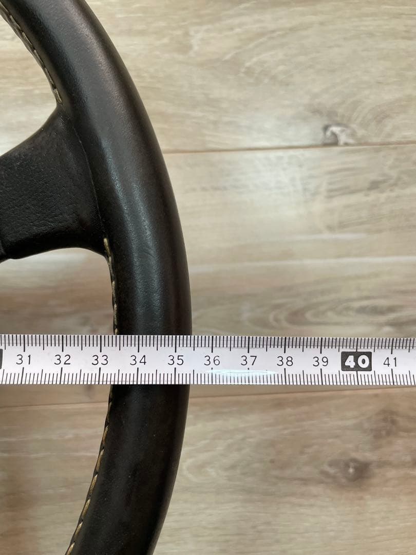 NARDI ナルディ　3スポーク レザー ステアリングホイール T-02ボス付き