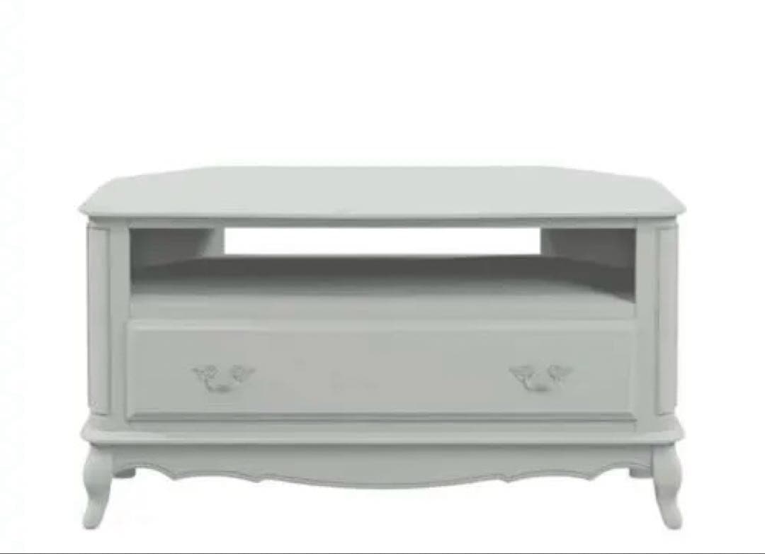 ローラアシュレイ Provençale コーナーTVテーブル 1引き出し付き