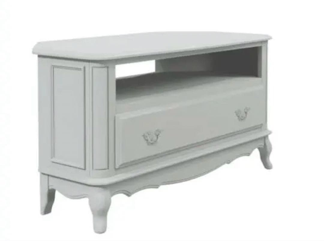 ローラアシュレイ Provençale コーナーTVテーブル 1引き出し付き