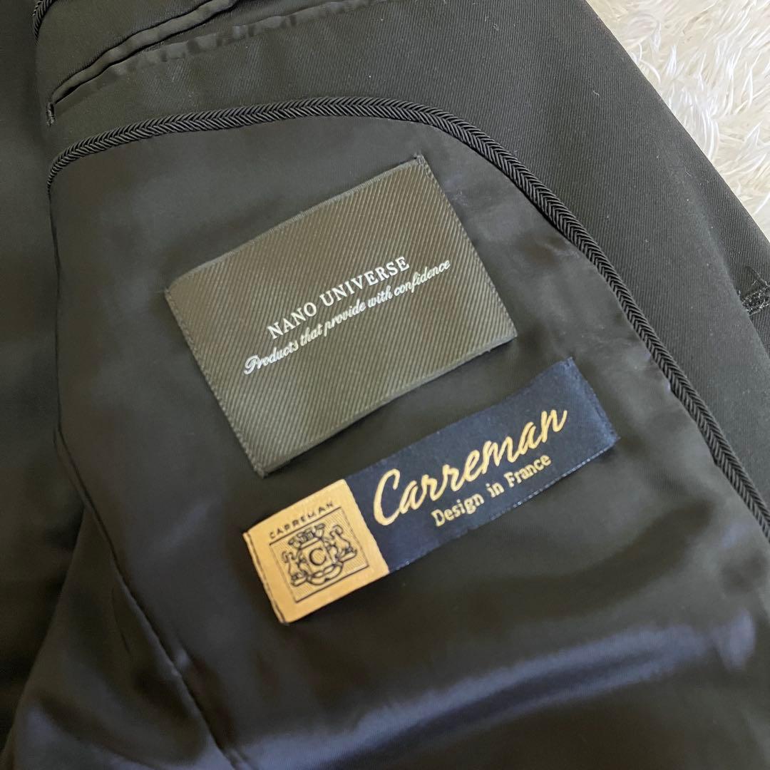 美品 ナノユニバース ダメリーノ Carreman セットアップ スーツ 無地