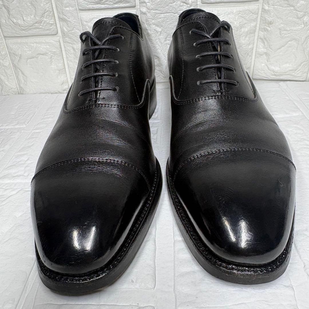 セール‼️【美品】 浅草靴誂 ストレートチップ 内羽根 シューツリー付 25cm