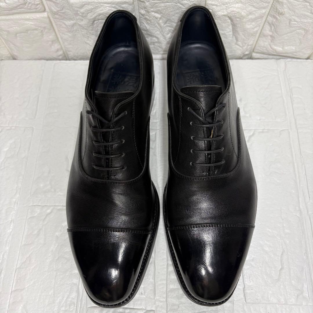 セール‼️【美品】 浅草靴誂 ストレートチップ 内羽根 シューツリー付 25cm