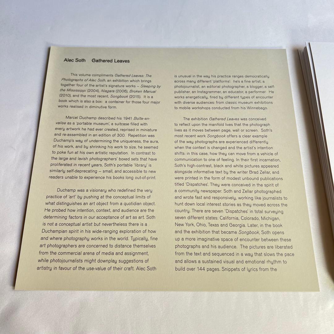 Alec Sothアレック・ソス写真集【Gathered Leaves】限定版
