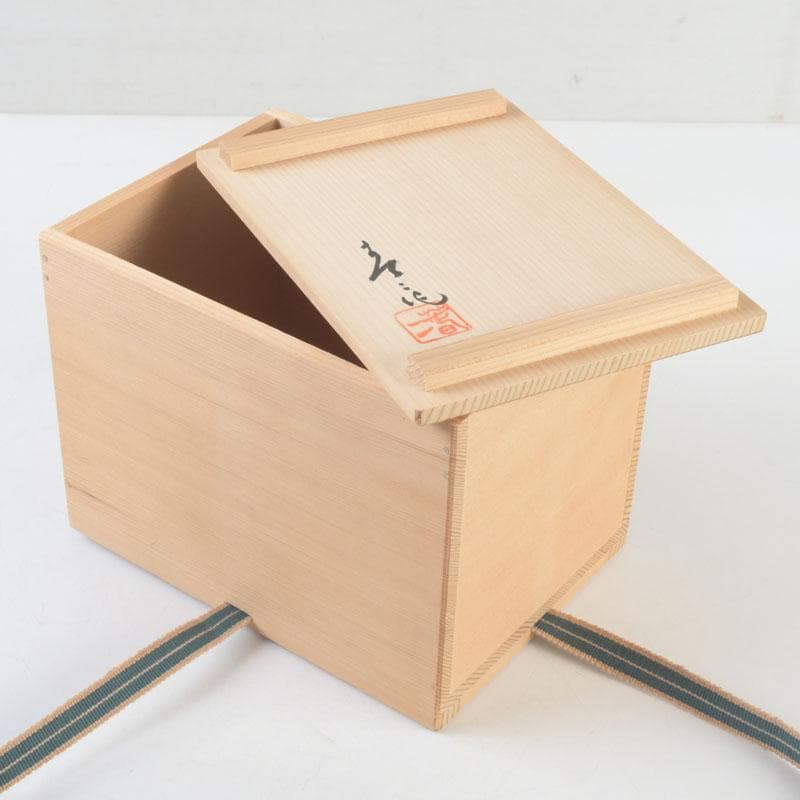 茶道具　御深井焼　南山窯　田沼春ニ作　染付　汲出茶碗　五客　共箱　V　9298