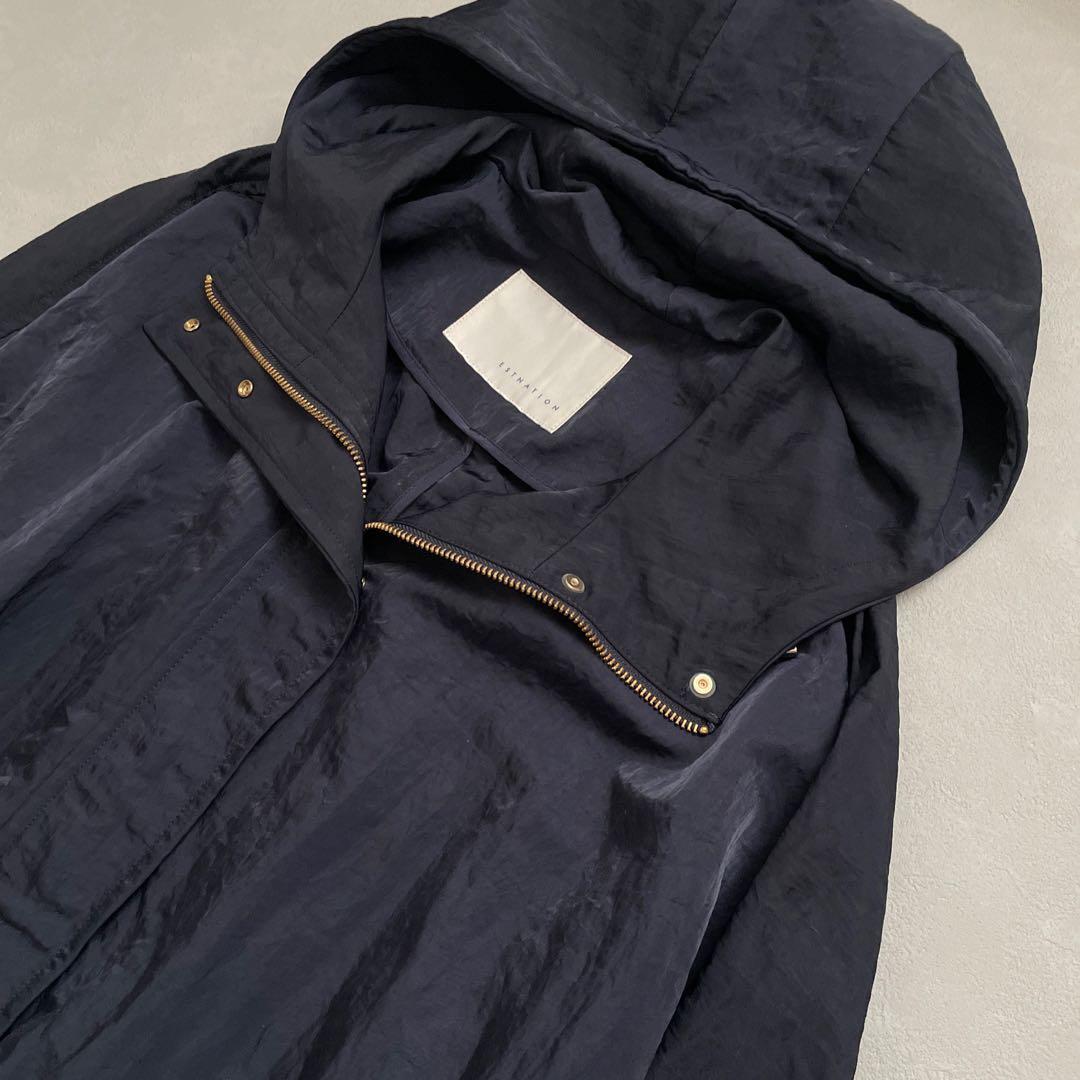 エストネーション　定価4万円　ナイロンタフタロングコート