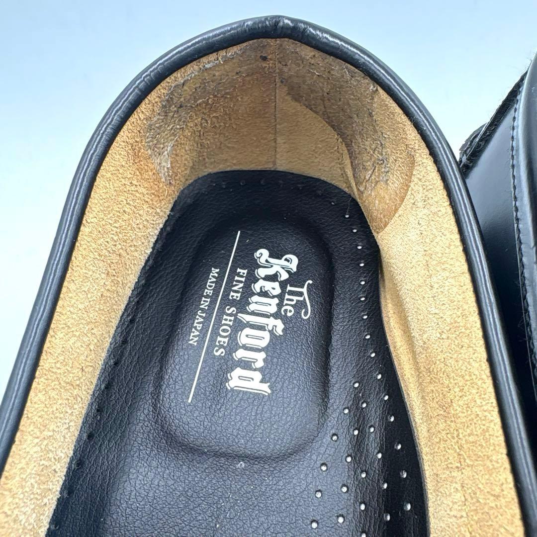 The Kenford Fineshoeタンクソールキルトタッセル ローファー黒