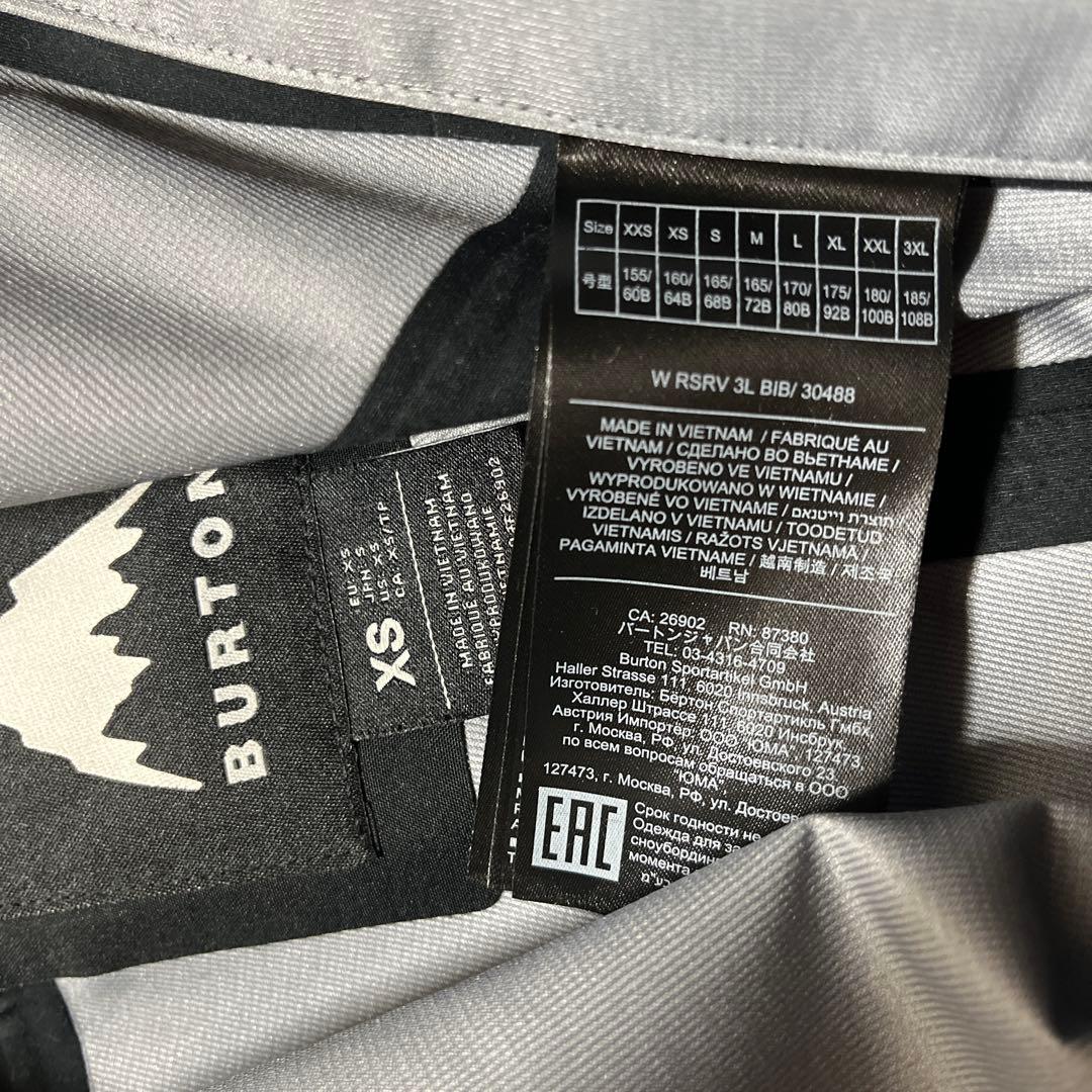 BURTON ブラック ビブパンツ