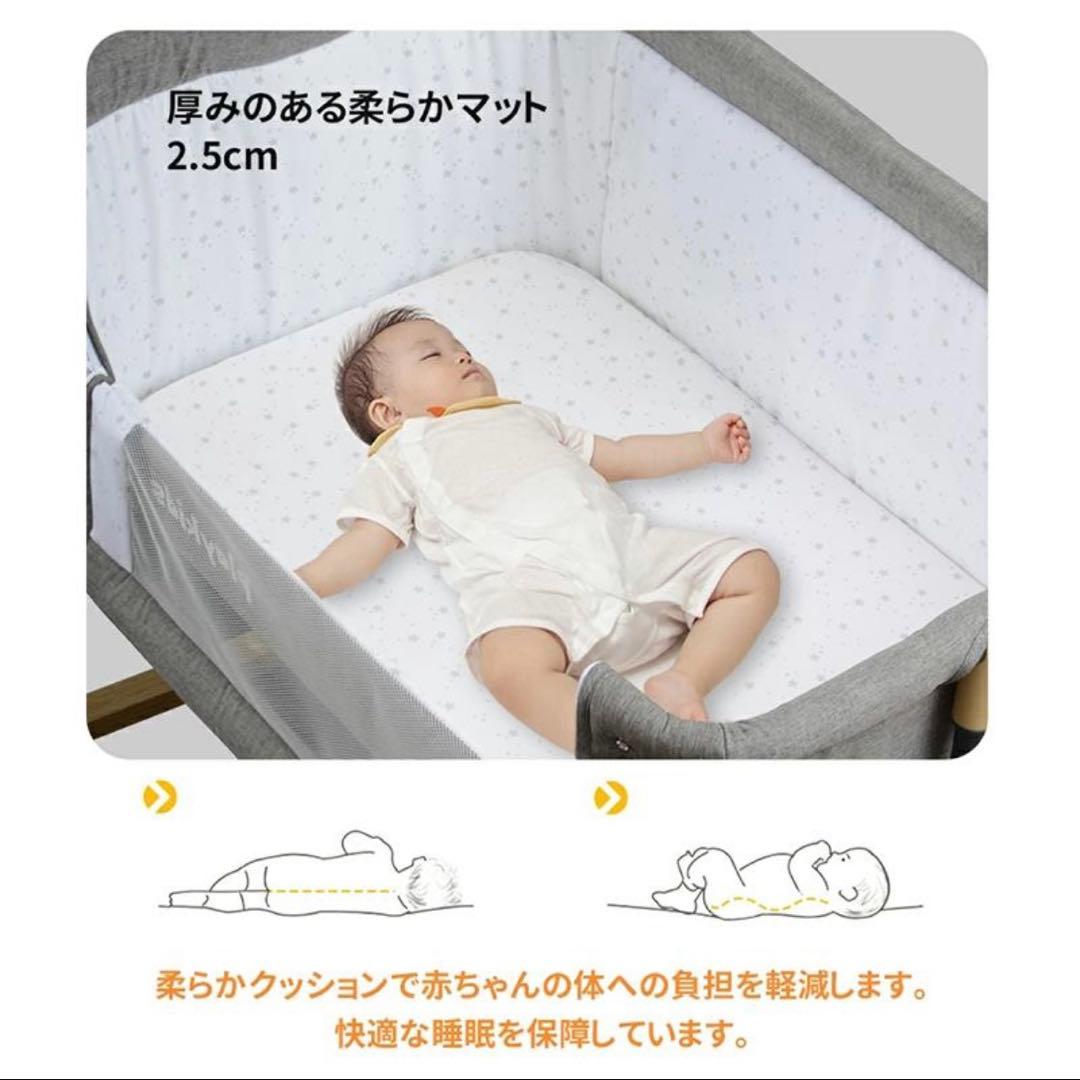 美品 HZDMJ ベビーベッド 添い寝 折りたたみ ゆりかご プレイヤード