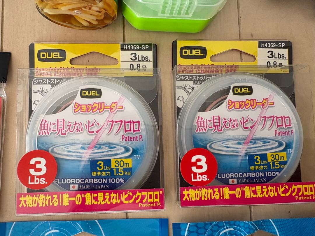 未使用 ライトゲームセット ジグヘッド ワーム リーダー アジング メバリング