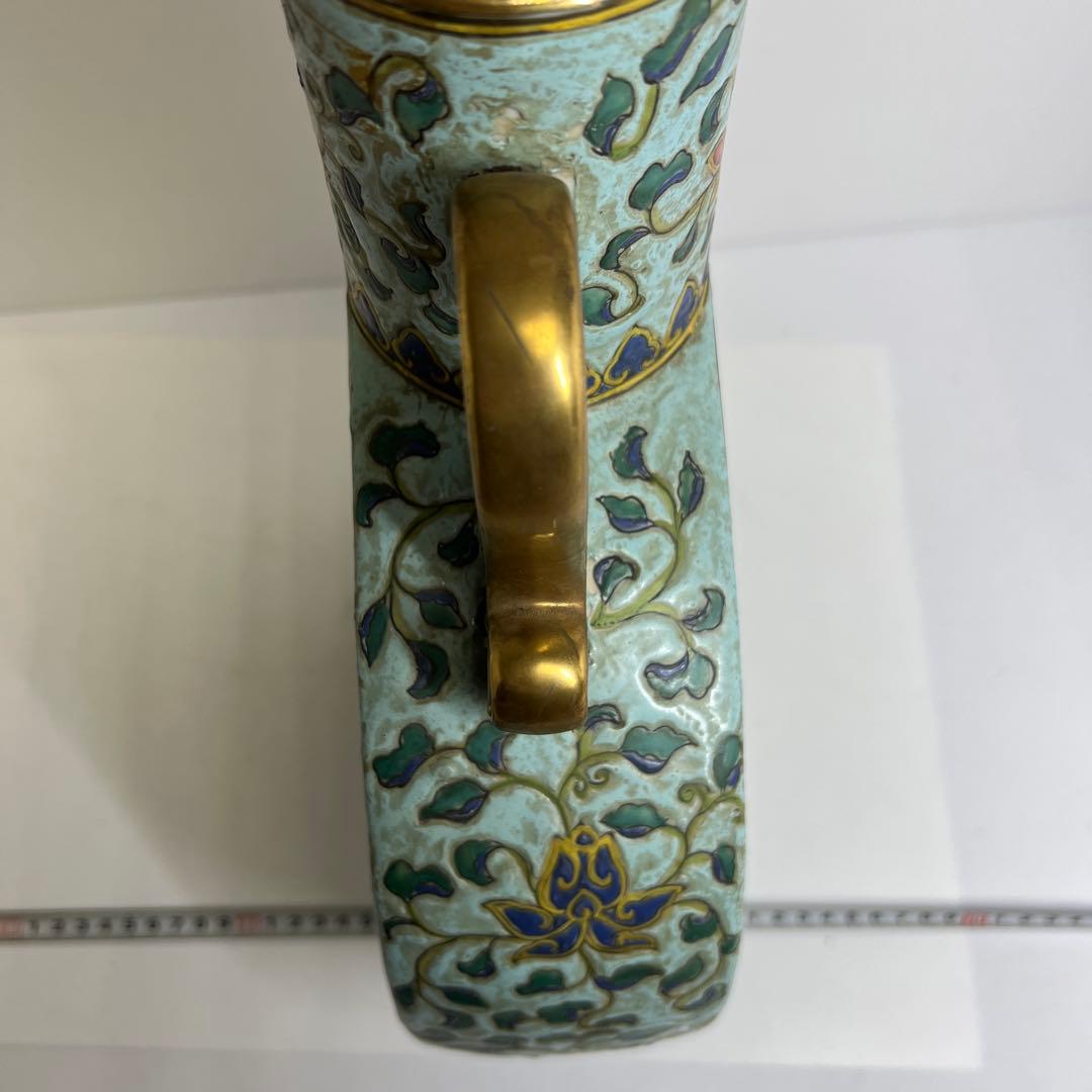 中国美術　粉彩　大花瓶　h40cm 東K8-0202③ タサオ