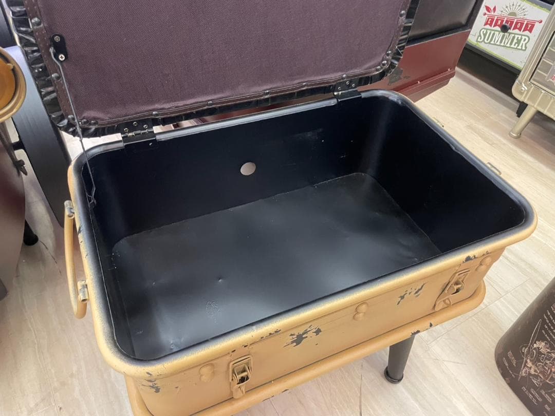 トランクスツール　3点セット　ソファ　スチール　収納ボックス　イス　スツール