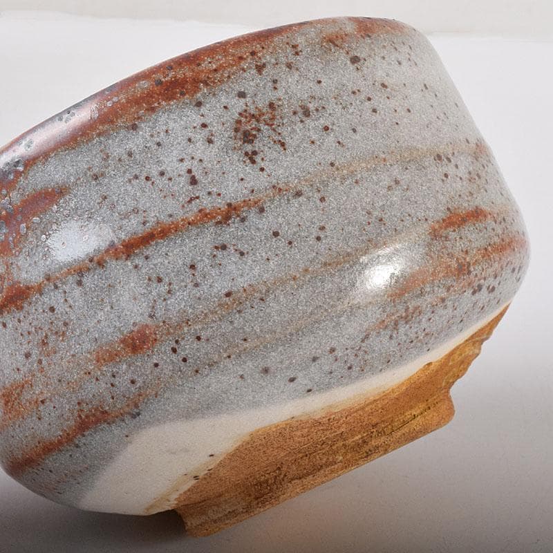 茶道具　人間国宝　荒川豊蔵作　志野茶碗　共箱　M　R8052