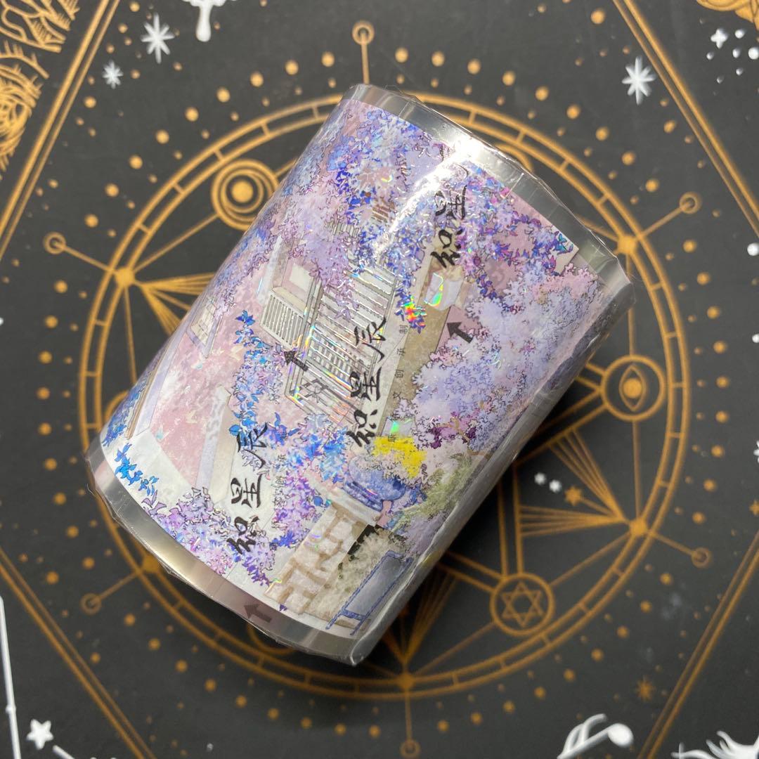 【H】海外　10m巻　貝殻光マスキングテープ　人物系/装飾系/背景系