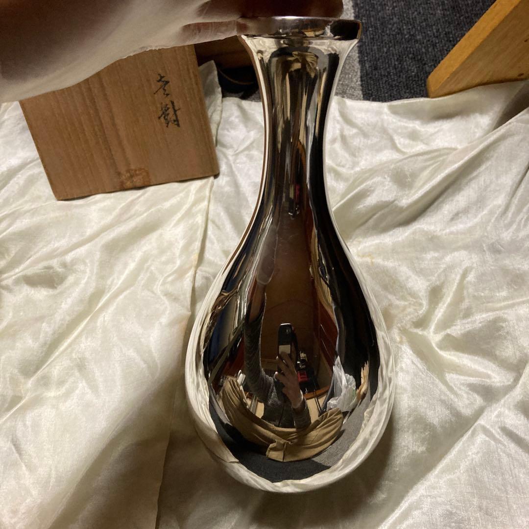 純銀製　瓶子　木箱付き　2個セット　1122g