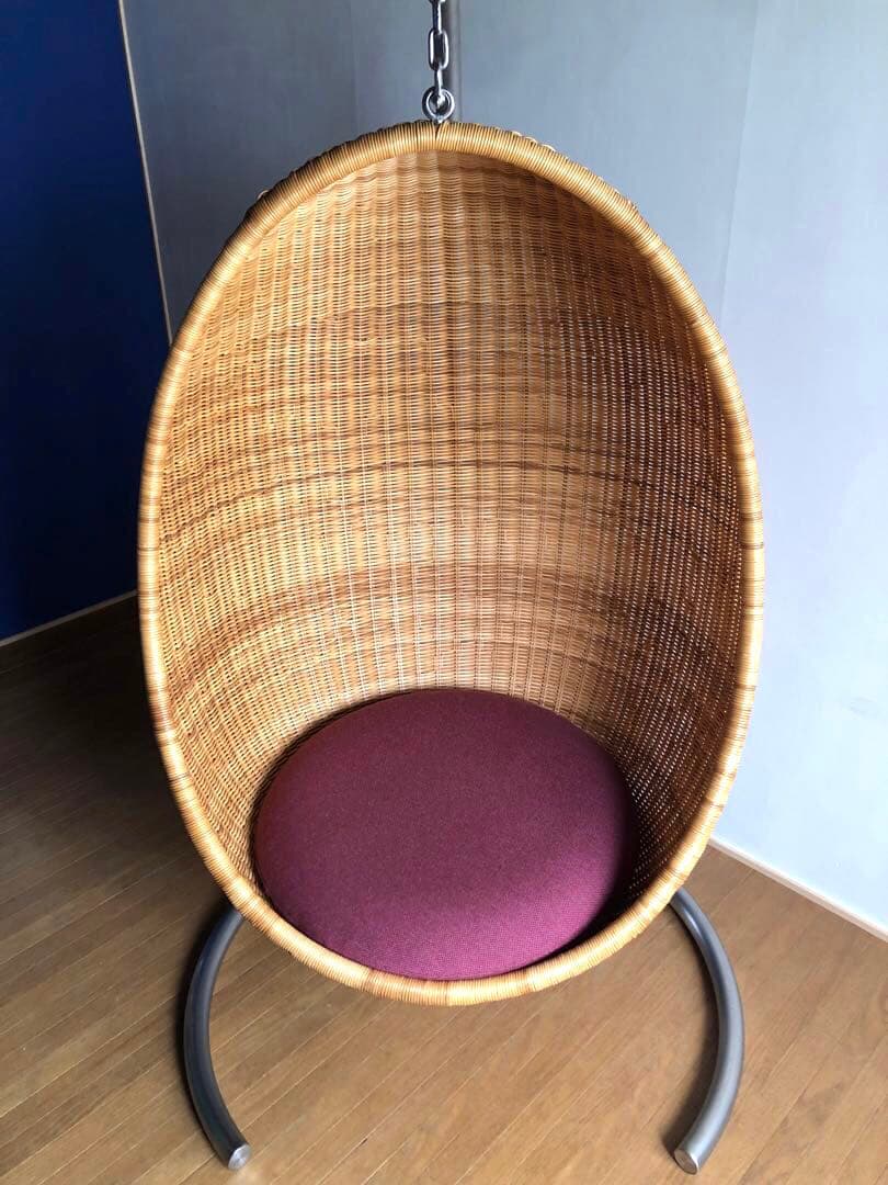 名作 ヤマカワラタン製 ナナディッツェル ハンギングエッグチェア 北欧 デザイン